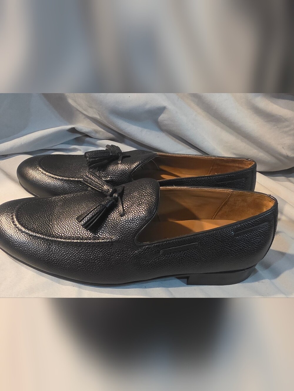 Allen Edmonds Presley Slip on Tassel Loafer Black Leather Men Size 11 D Preowned